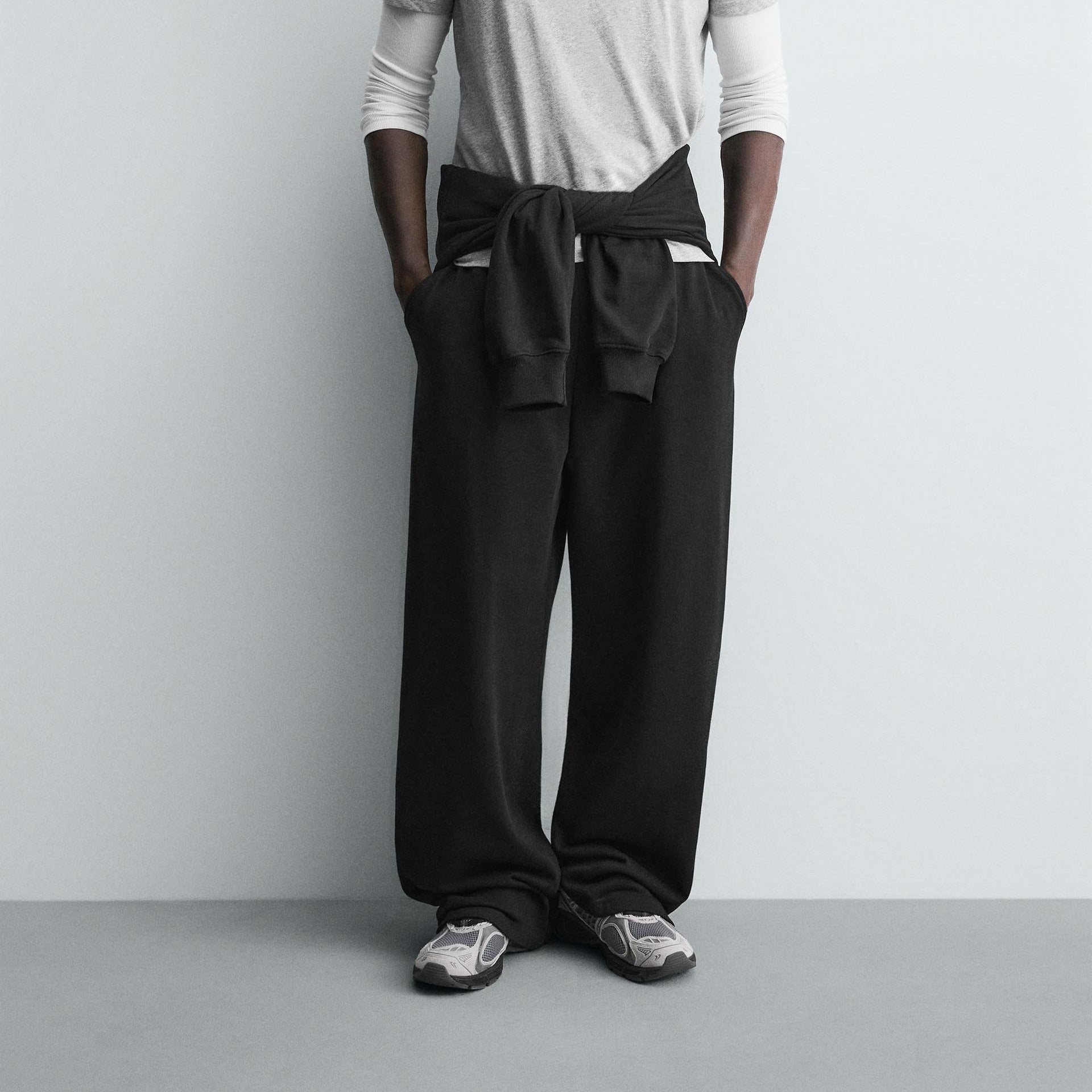 BASIC WIDE-LEG JOGGERS Secondary image