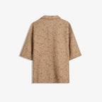 Textured boxy fit short sleeve shirt