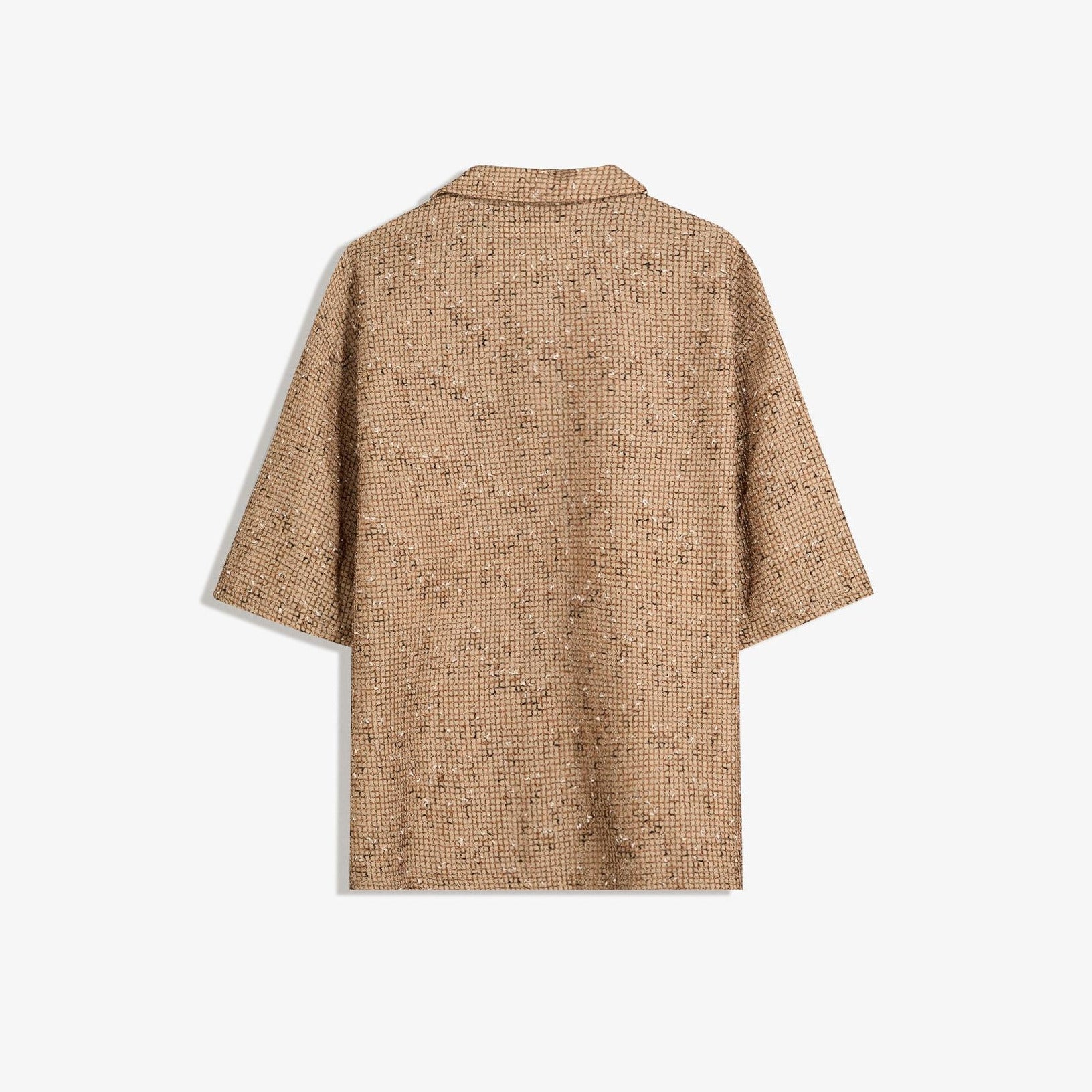 Textured boxy fit short sleeve shirt