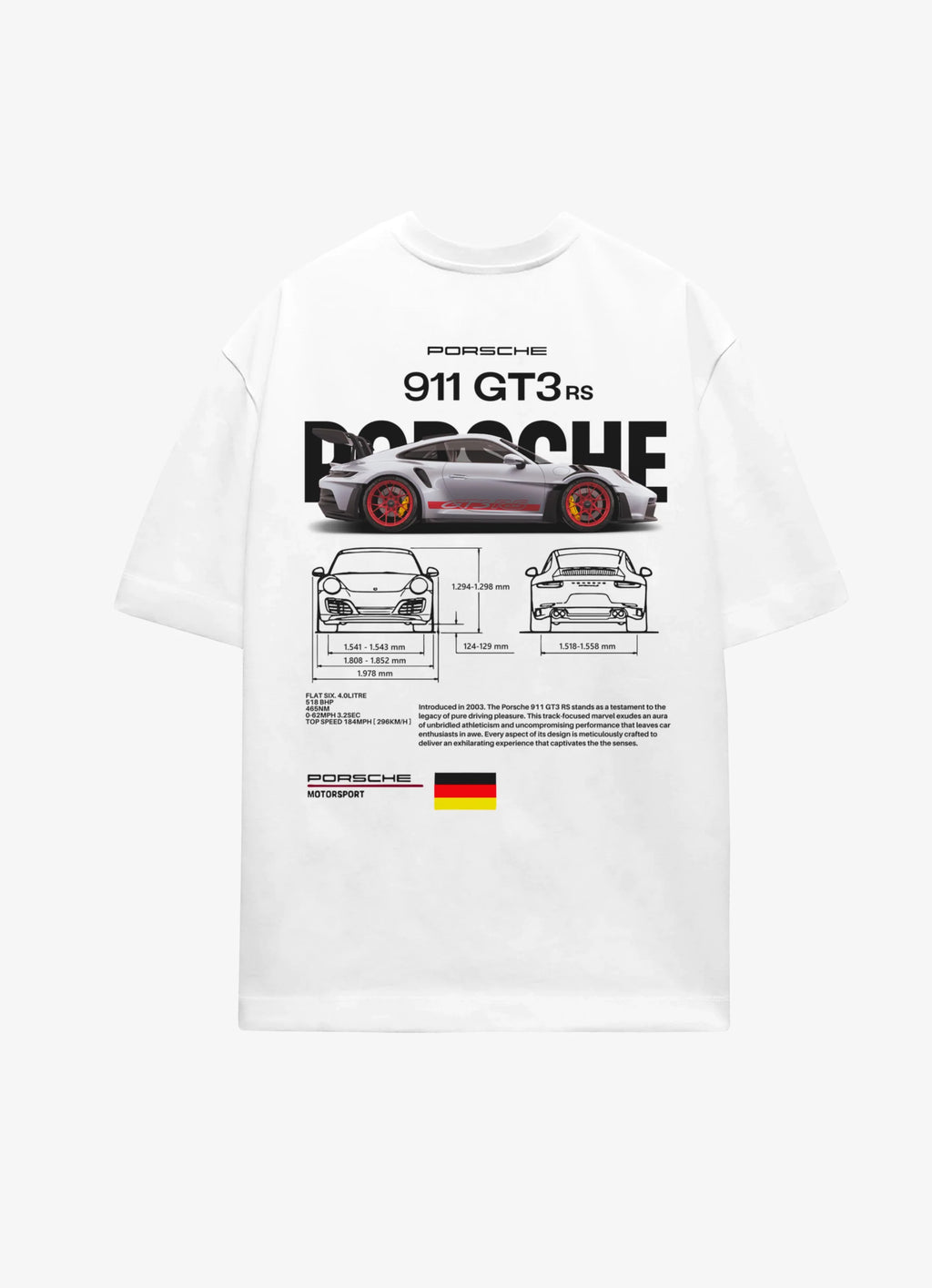 2 T-shirts Bundle - Porsche 911 GT3 RS Oversized T-Shirt - Flash Sale!