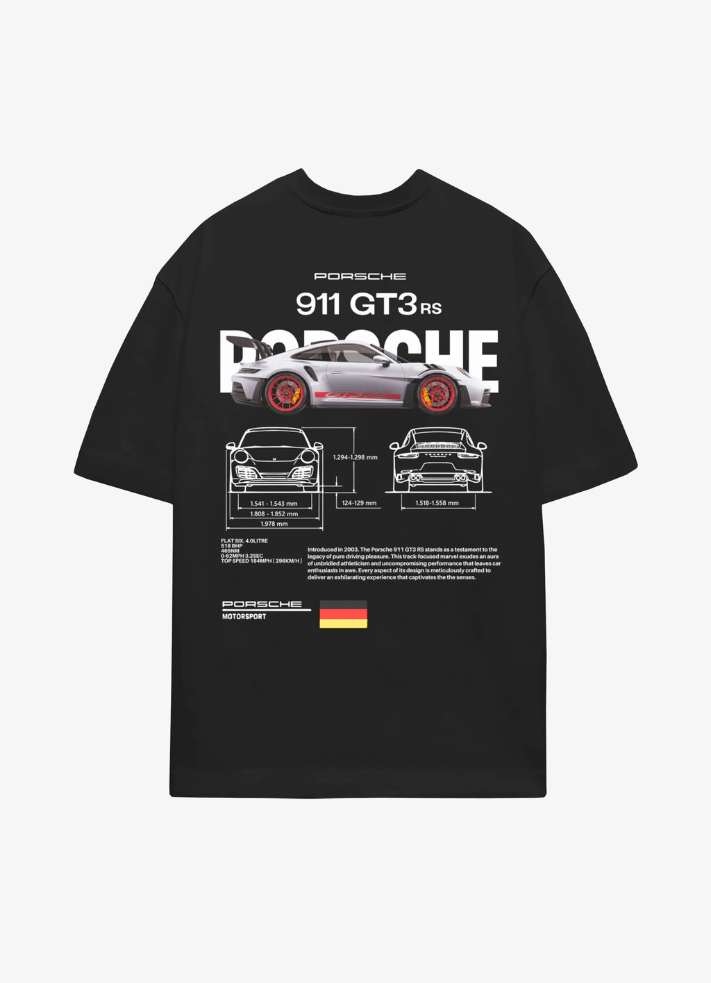 2 T-shirts Bundle - Porsche 911 GT3 RS Oversized T-Shirt - Flash Sale!