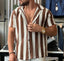 Men’s Vintage Striped Short-Sleeve Shirt