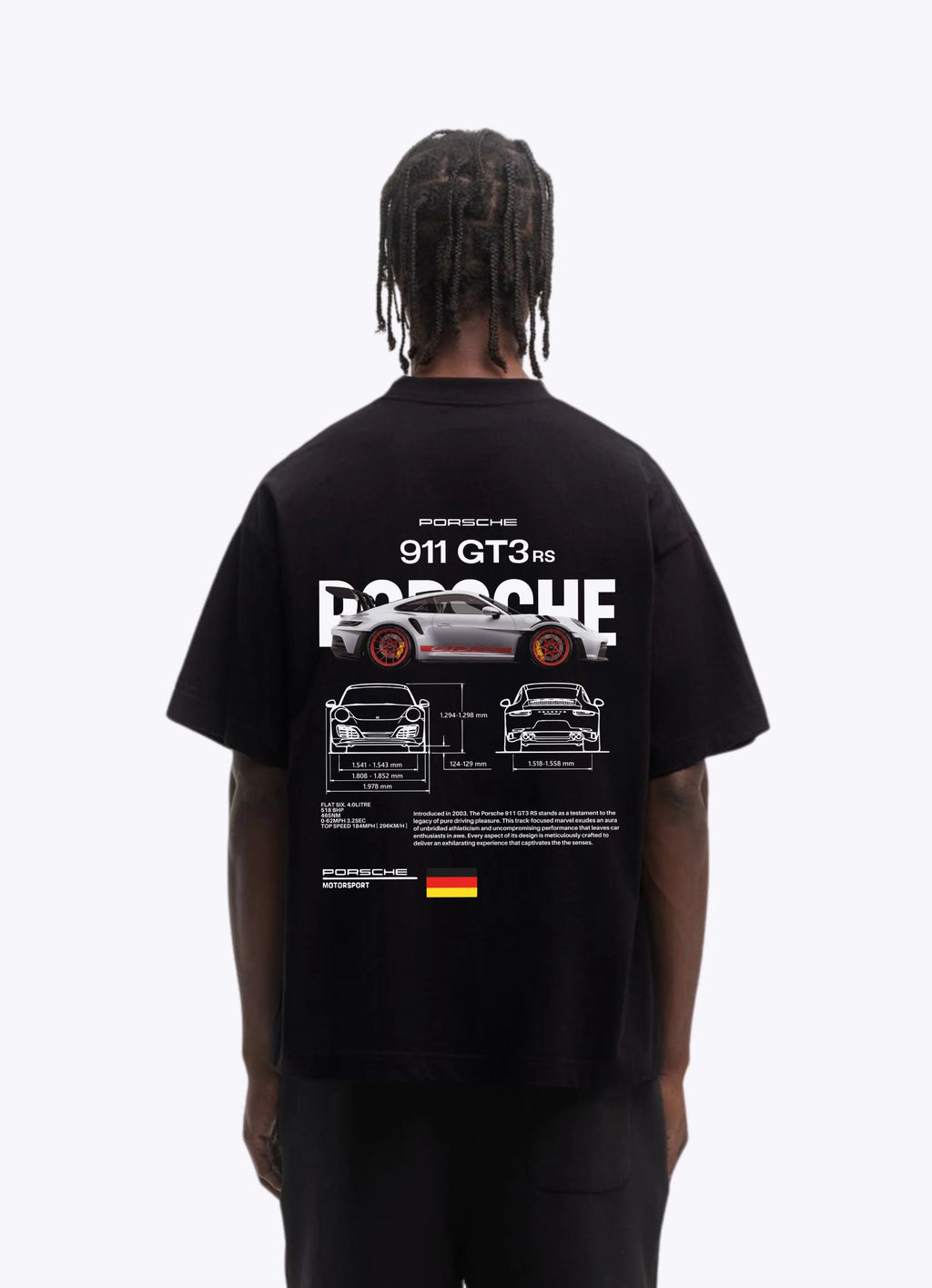 2 T-shirts Bundle - Porsche 911 GT3 RS Oversized T-Shirt - Flash Sale!