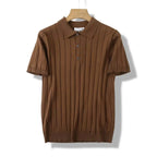 Men’s Ribbed Knit Polo Shirt