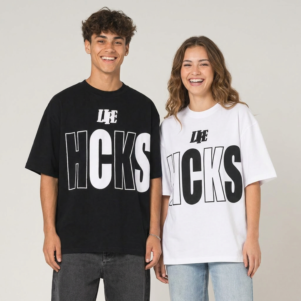 Life Hacks - 2-Pcs Set - Unisex Oversized T-Shirt - Flash Sale ⚡️